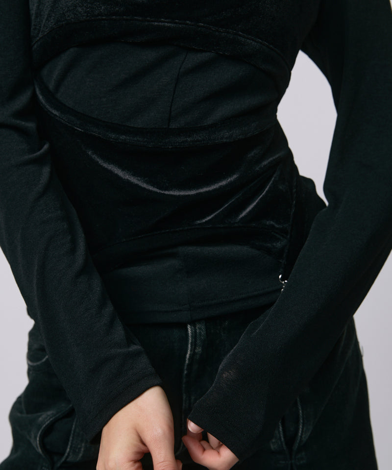 LAYRED TANK SELEEVE / BLACK