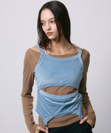 LAYRED TANK SELEEVE / BLACK