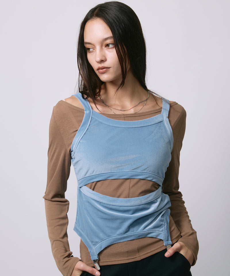 LAYRED TANK SELEEVE / BLACK