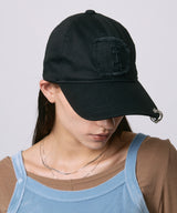 led.logo pierce cap / BLACK