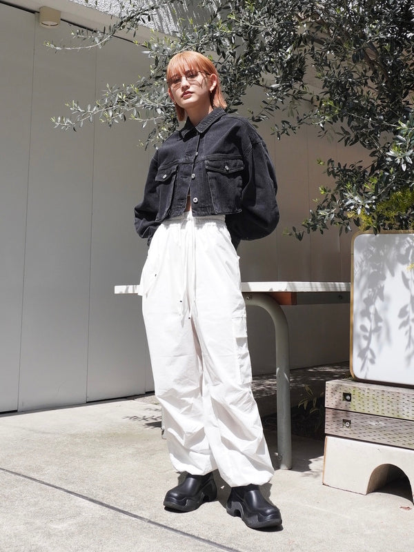 芸能人愛用 led.tokyo LIGHT LOOSE CARGO PANTS / BLUE レディース