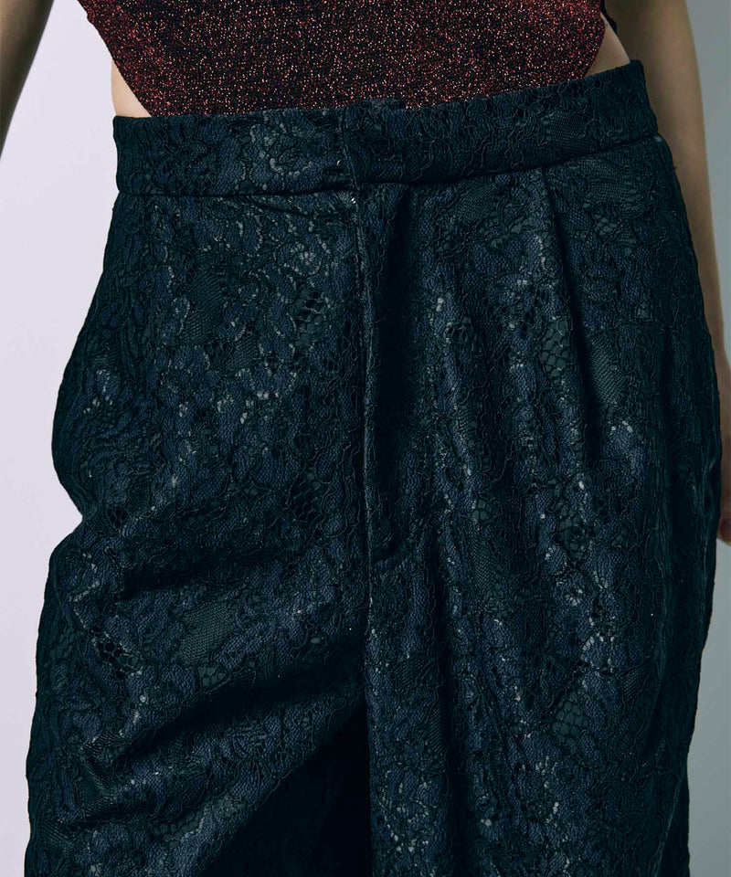 POCKET LACE PANTS /  BLACK