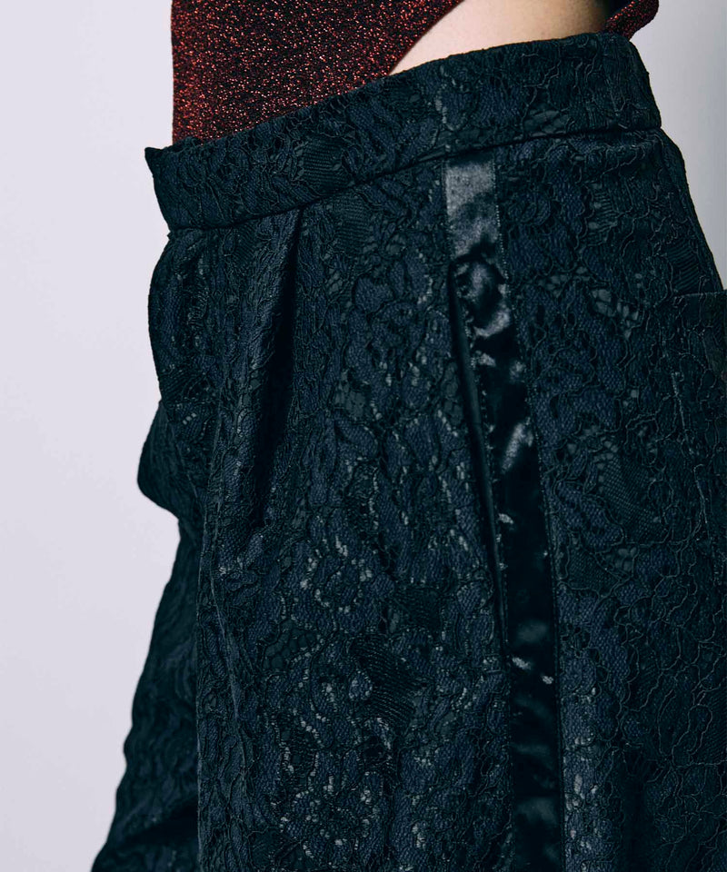 POCKET LACE PANTS /  BLACK