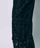 POCKET LACE PANTS /  BLACK