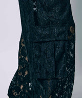 POCKET LACE PANTS /  BLACK