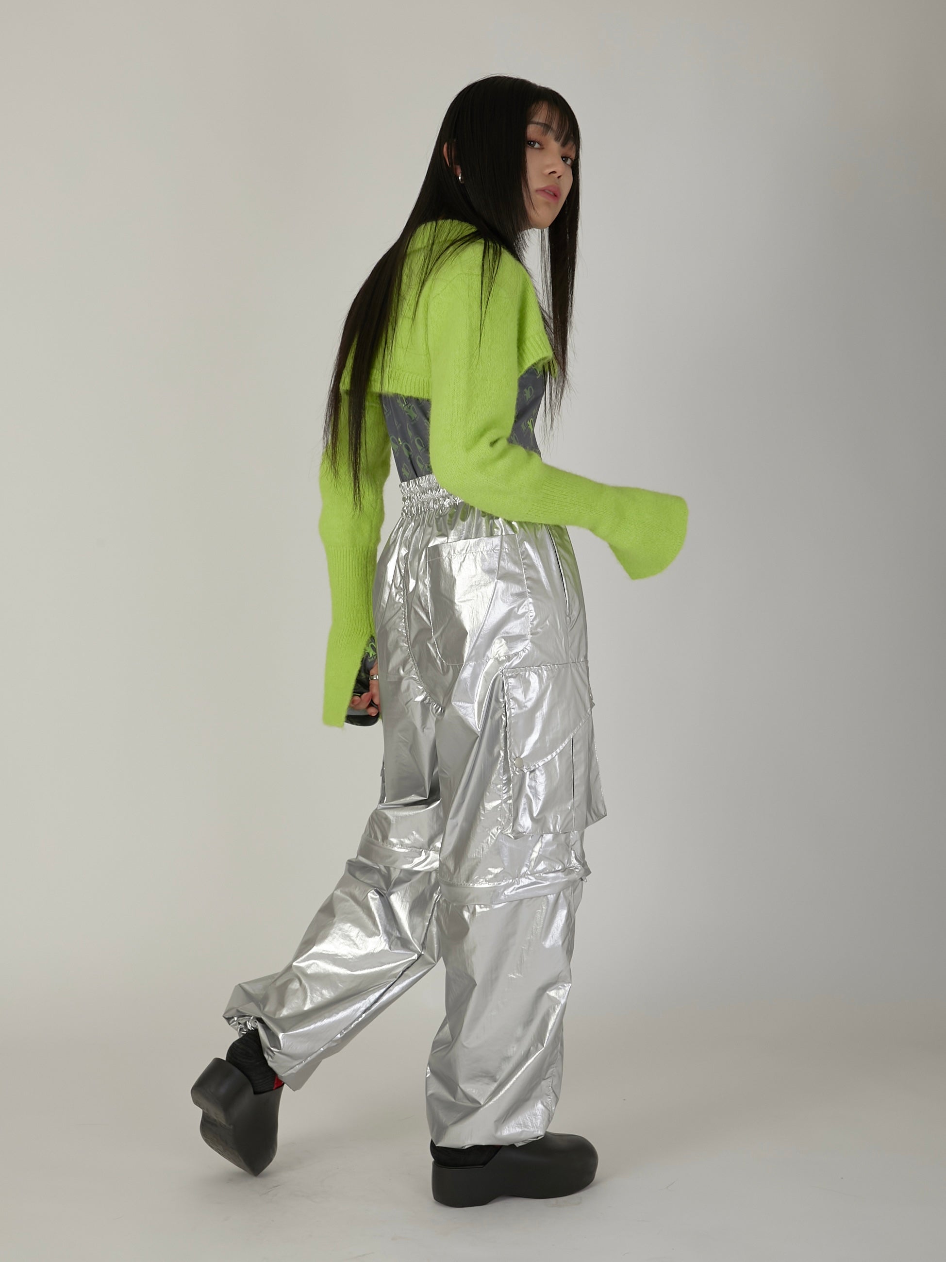 2WAY METALLIC CARGO PANTS Ⅱ / SILVER – led-tokyo│レッド