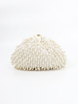 Gold Beased Frame Purse＿WHITE