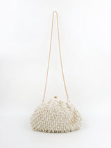 Gold Beased Frame Purse＿WHITE