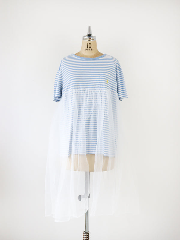 REWORK DOCKING TULLE TEE (MT×WH）