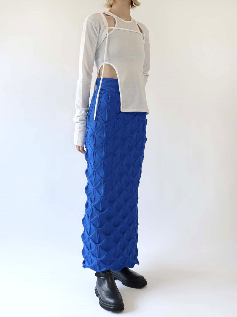 SIDE SLIT TANK TOP SET BOLERO CARDIGAN / WHITE