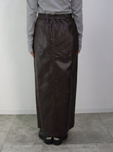 【Heart by led.】LEATHER LONG SKIRT / BROWN