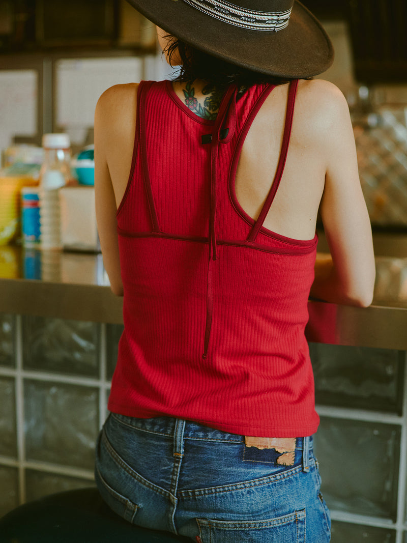 HAULTERNECK TANK TOP SET / RED