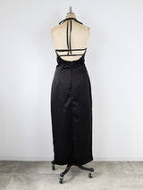 CROSS NECK STRAP LONG ONEPIECE