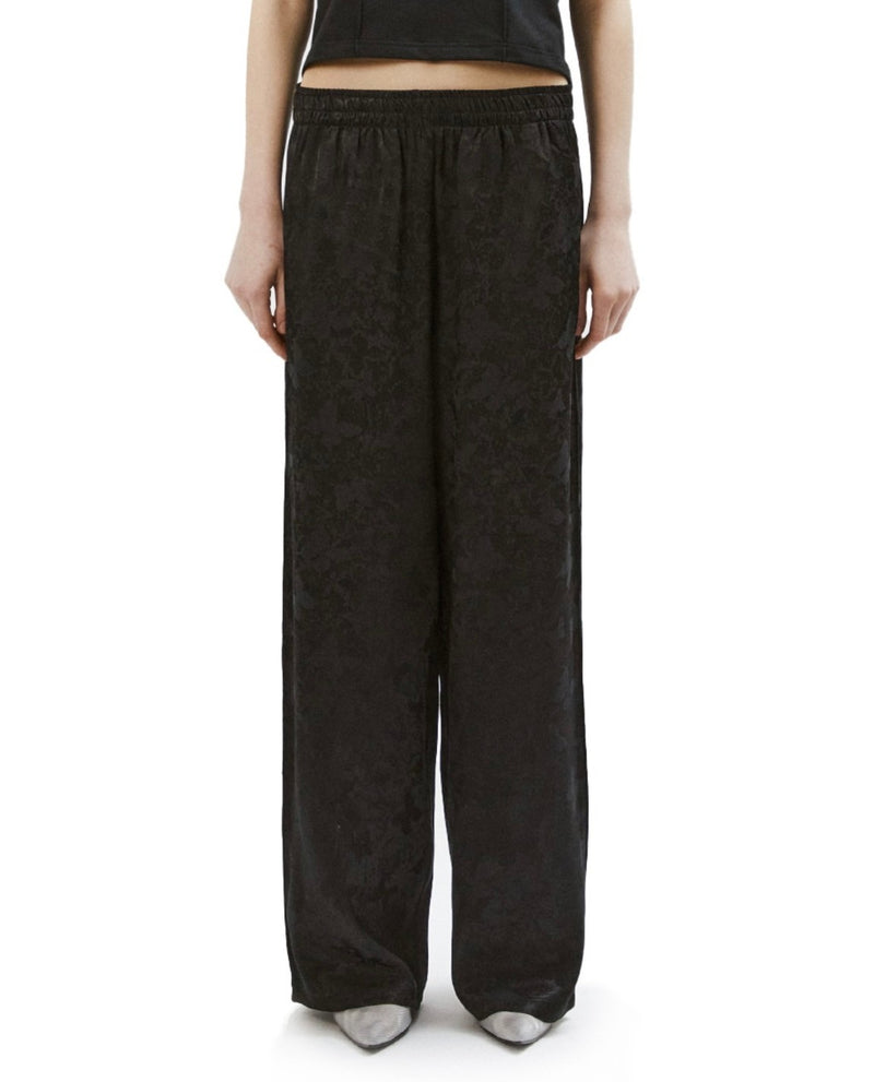 Pattern Satin Trousers＿BLACK