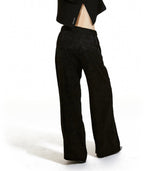 Pattern Satin Trousers＿BLACK