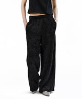 Pattern Satin Trousers＿BLACK