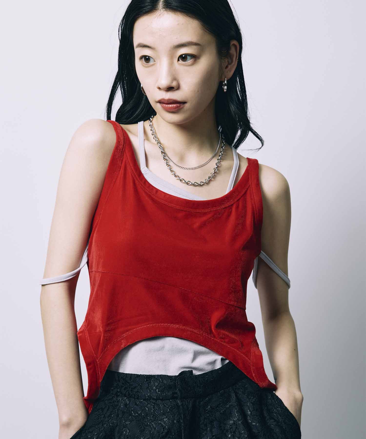 レイヤードタンクトップ　新品未使用　led.tokyo レッド　トウキョウ LAYERED TANK SET / RED – led-tokyo│レッドトーキョー