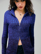 DOUBLE ZIP KNIT CARDIGAN