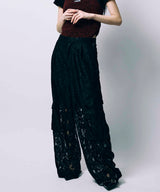 POCKET LACE PANTS /  BLACK