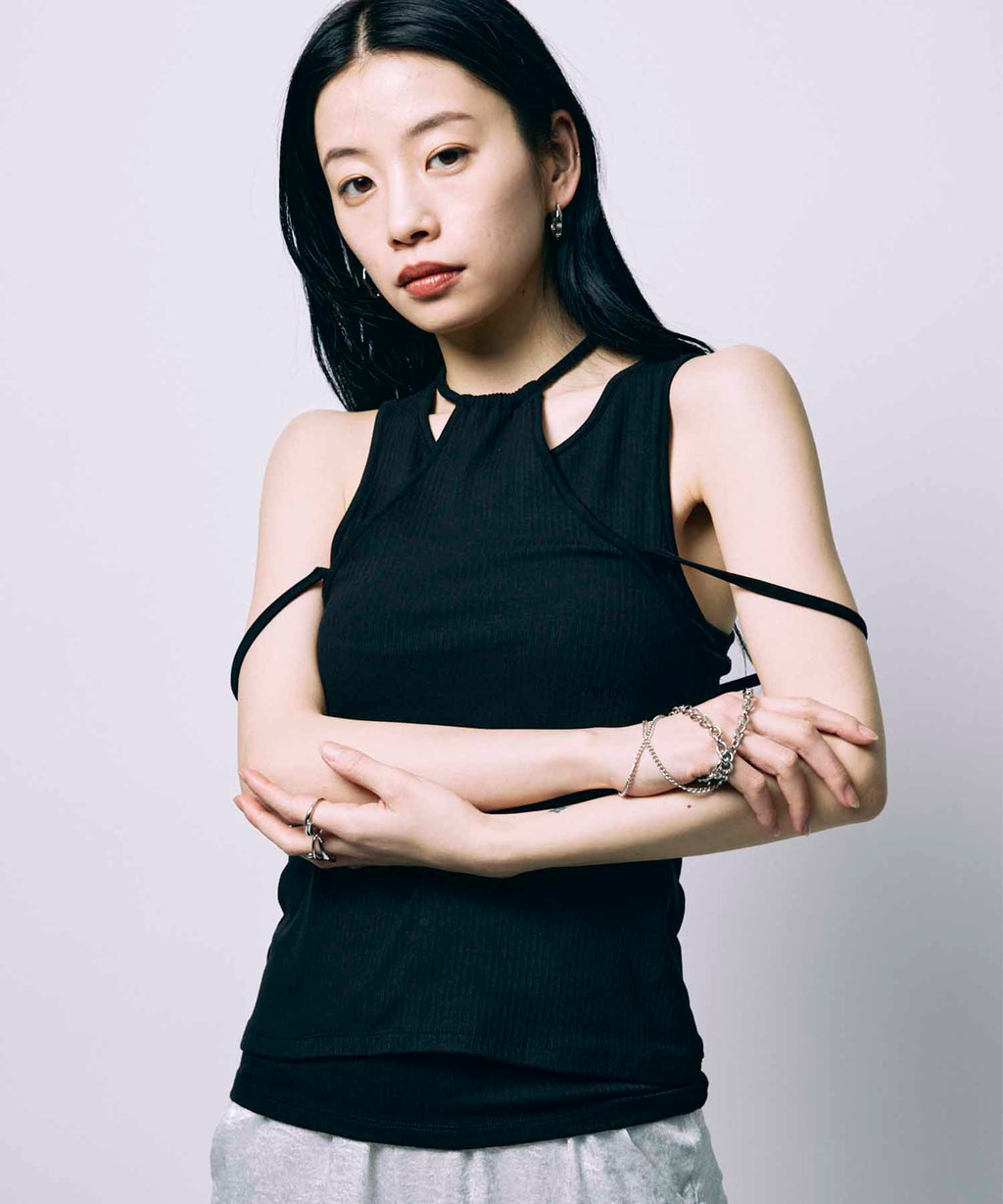 HAULTERNECK TANK TOP SET / BLACK – led-tokyo│レッドトーキョー