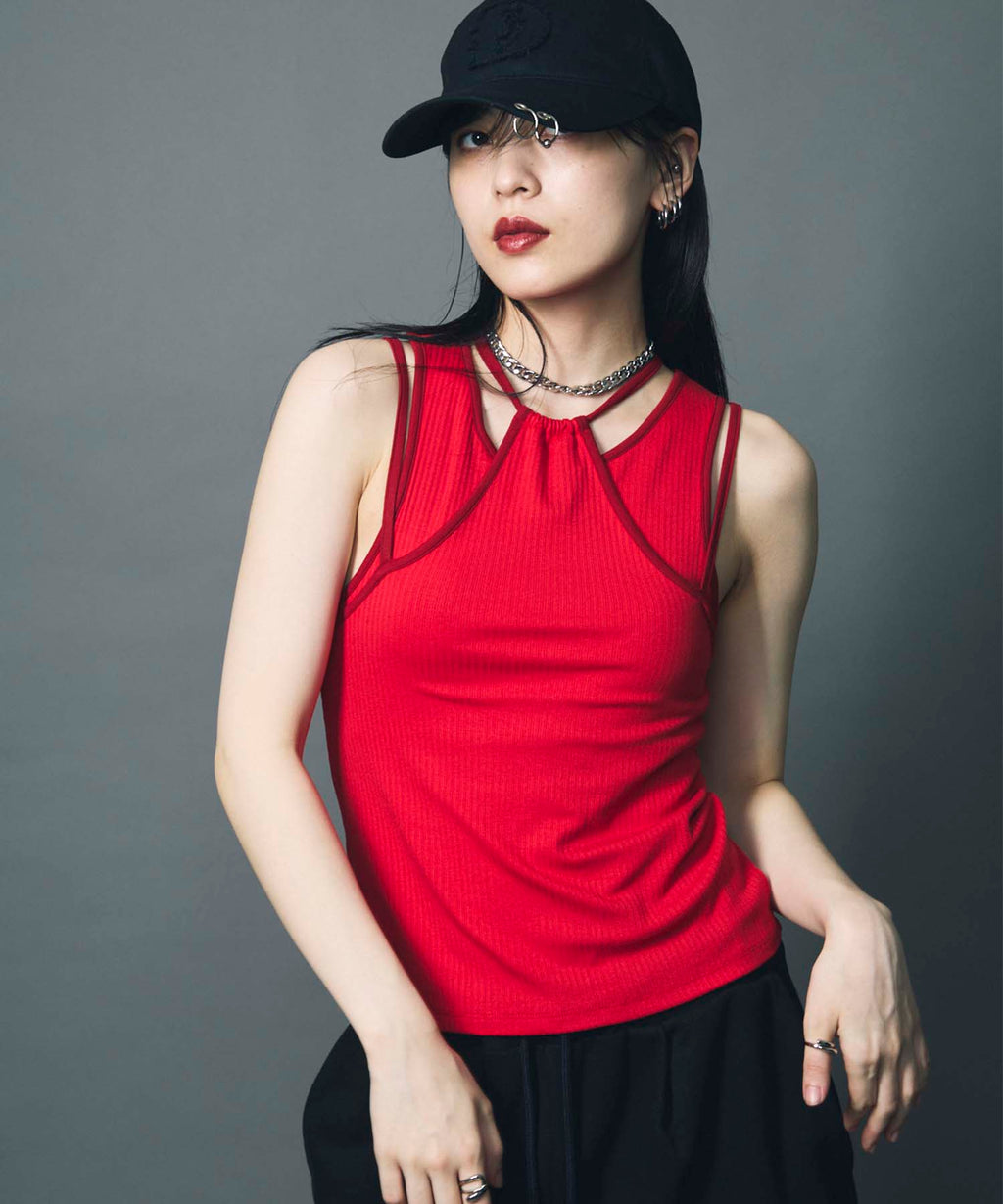 【激安大特価！】 HAULTERNECK led-tokyo│レッドトーキョー – RED / SET TOP TANK トップス