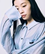 SHEER OVER SIZE SHIRT / WHITE