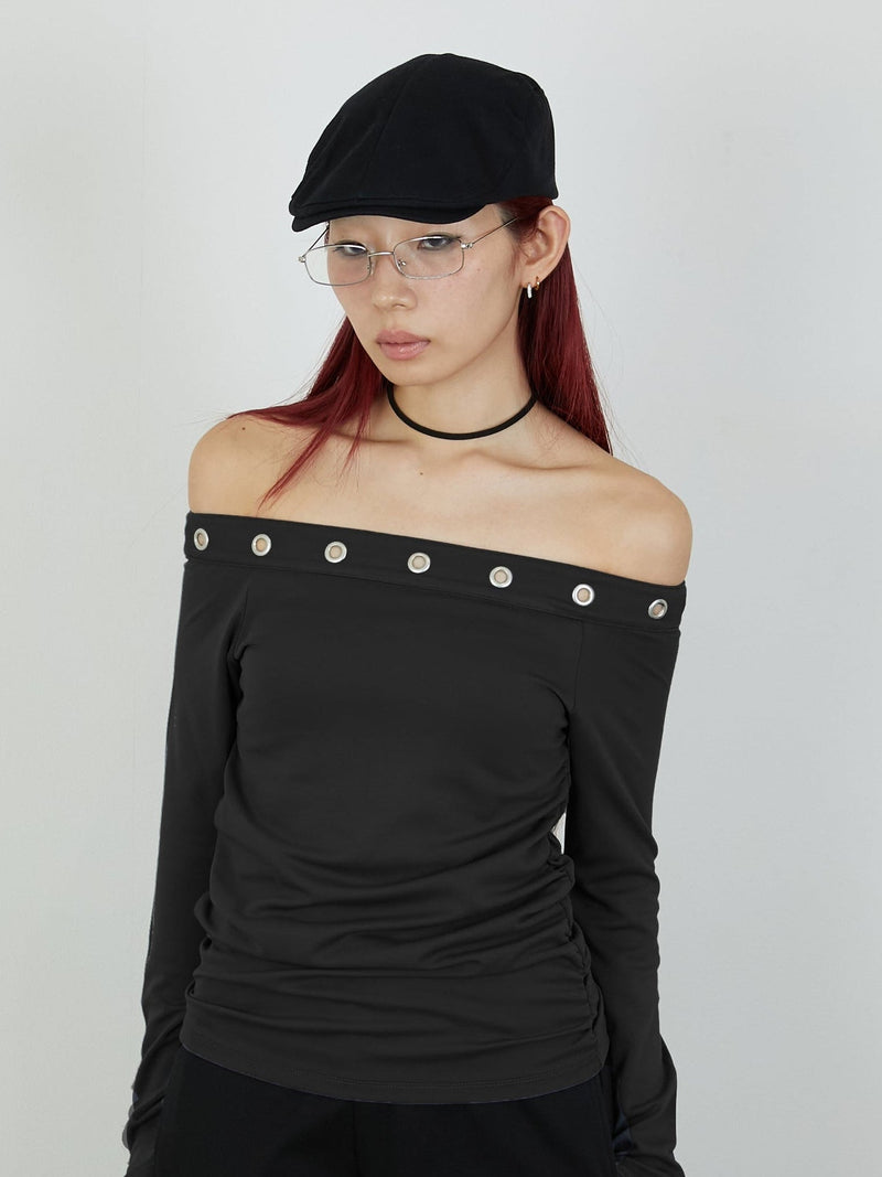 EYELET ONESHOUL / BLACK