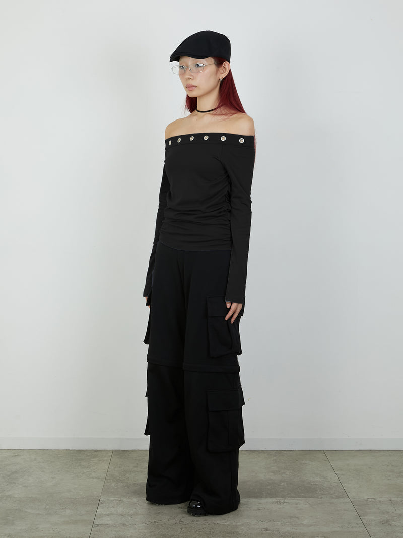 EYELET ONESHOUL / BLACK