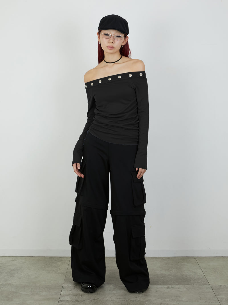 EYELET ONESHOUL / BLACK