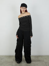 EYELET ONESHOUL / BLACK