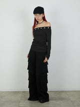 EYELET ONESHOUL / BLACK