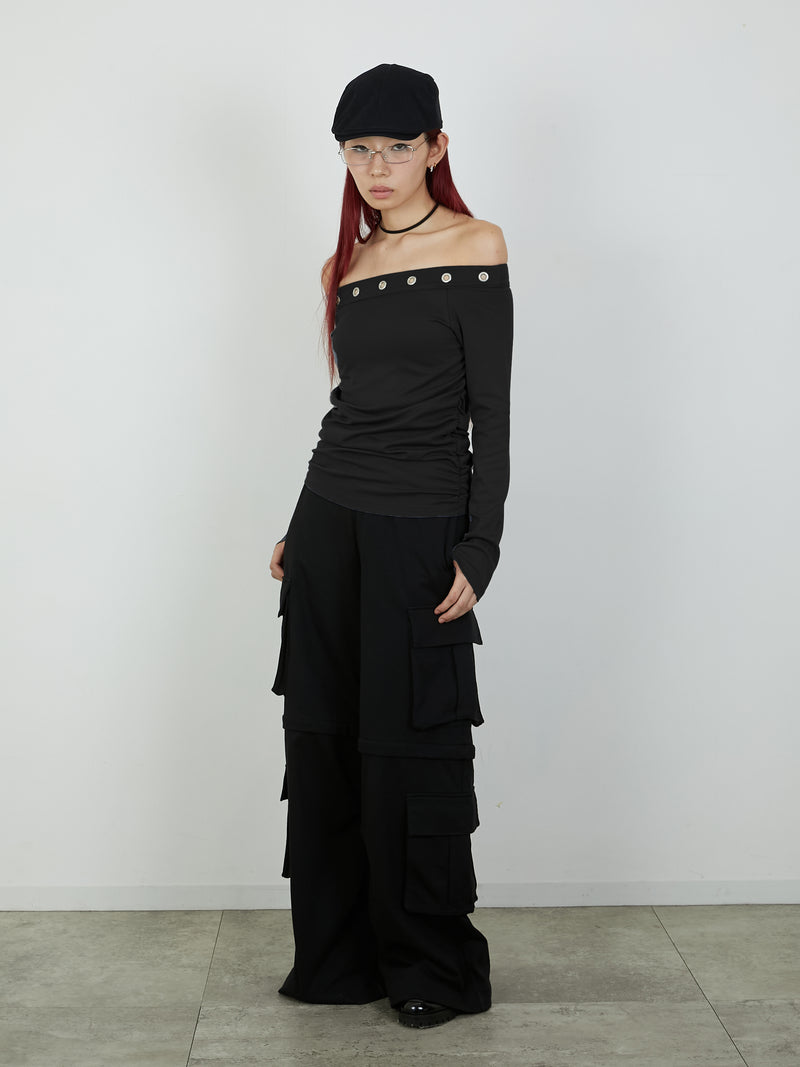 EYELET ONESHOUL / BLACK