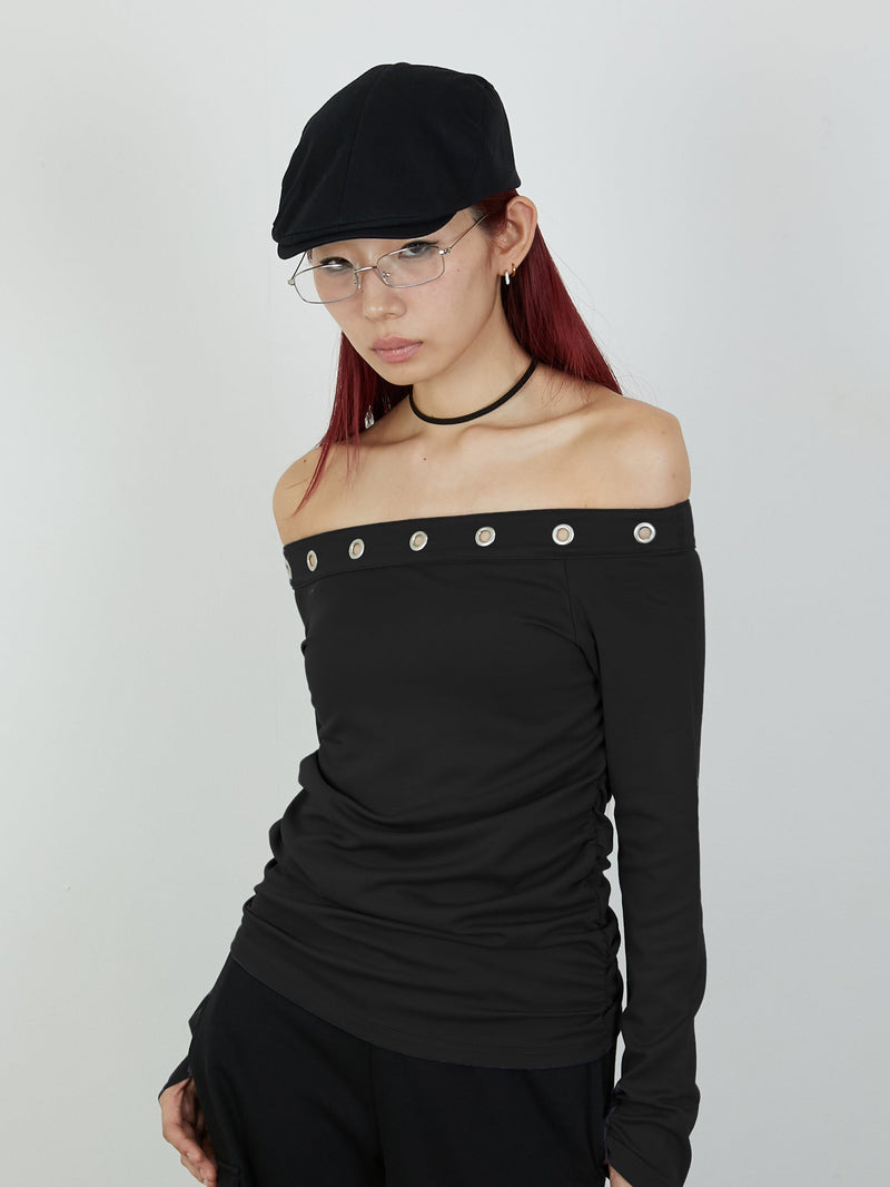 EYELET ONESHOUL / BLACK