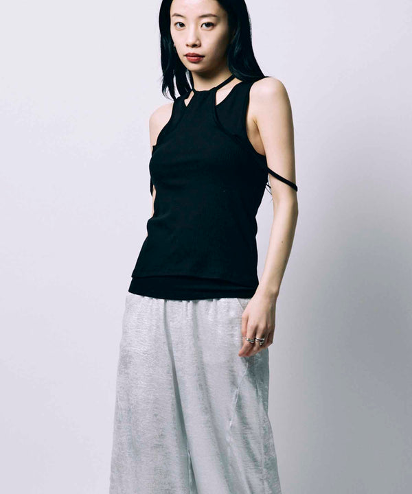 HAULTERNECK TANK TOP SET / BLACK