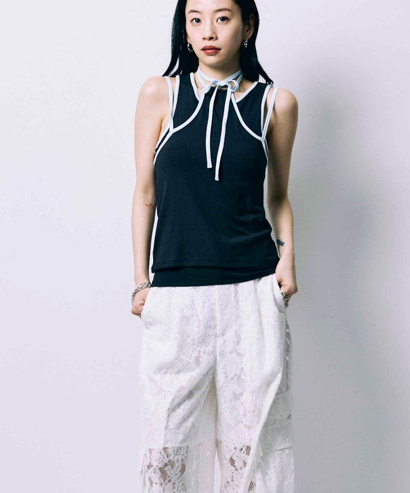 HAULTERNECK TANK TOP SET / NAVY