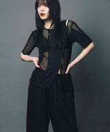 SHEER DOCKING TEE / BLACK
