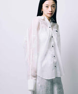 SHEER OVER SIZE SHIRT / WHITE