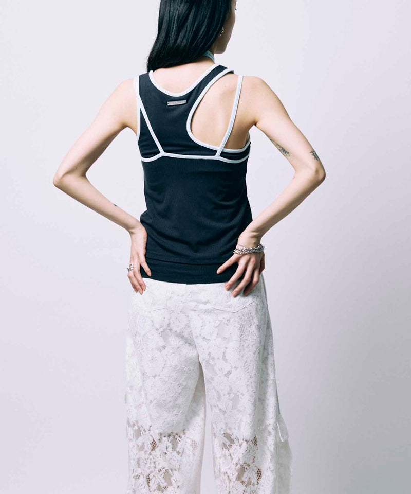 HAULTERNECK TANK TOP SET / NAVY