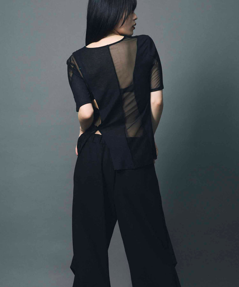 SHEER DOCKING TEE / BLACK