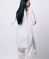 SHEER OVER SIZE SHIRT / WHITE