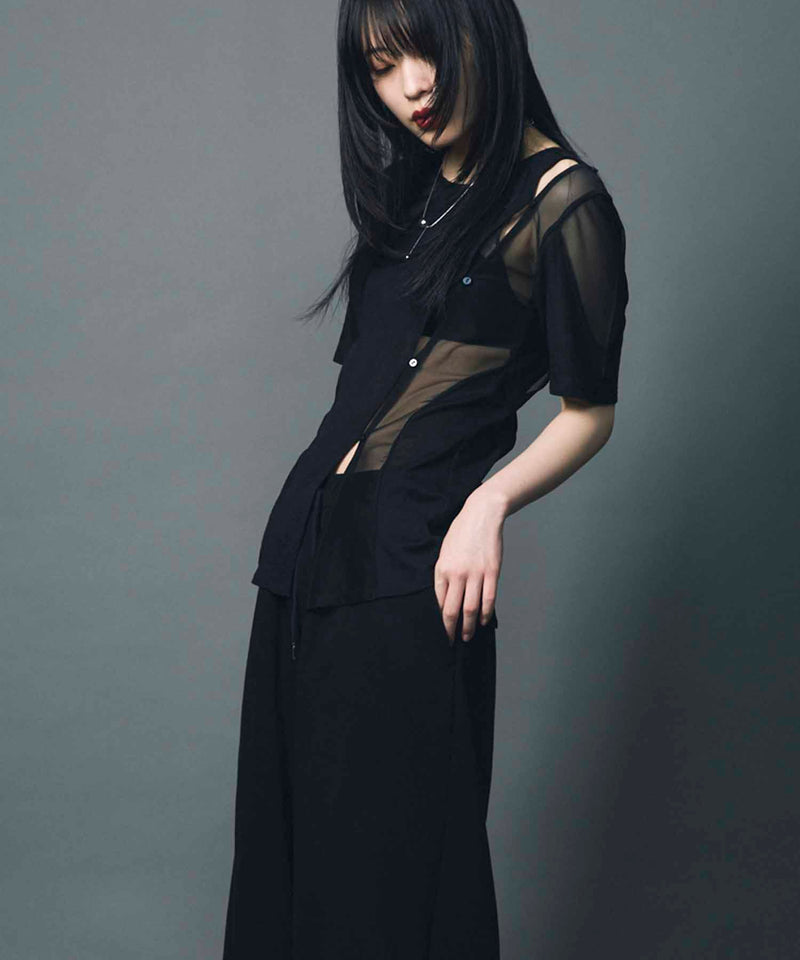 SHEER DOCKING TEE / BLACK