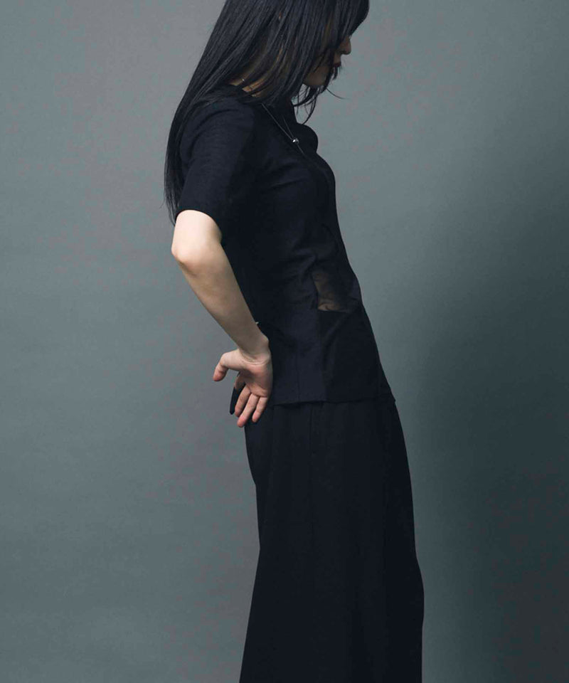 SHEER DOCKING TEE / BLACK