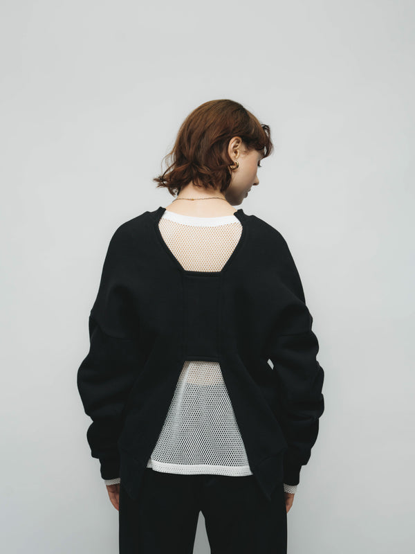 BACK RIB SHORT PULLOVER 'fifth / BLACK