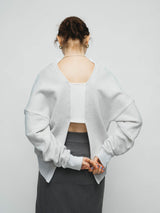 BACK RIB SHORT PULLOVER 'fifth / GRAY