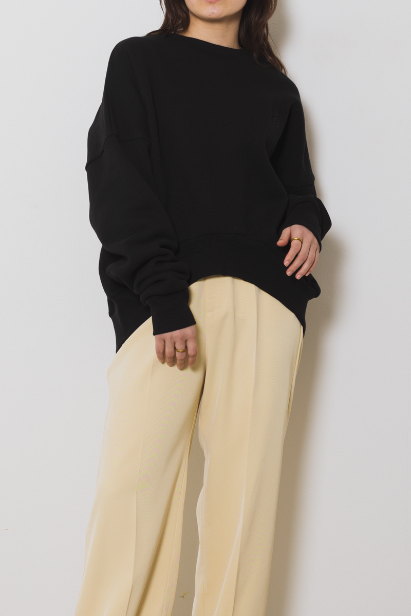 BACK RIB SHORT PULLOVER 'fifth / BLACK