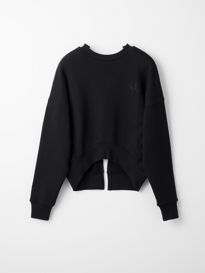 BACK RIB SHORT PULLOVER 'fifth / BLACK